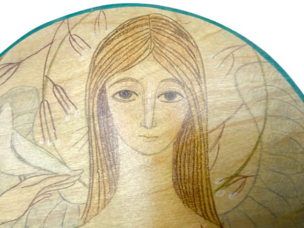 Lupanowe rękodzieło Anioł Pokoju – obraz na drewnie 4