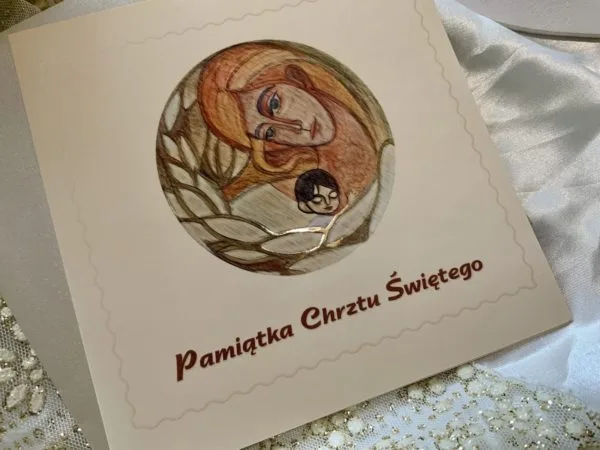 Anioł Stróż na huśtawce - malunek na drewnie - obrazek 13