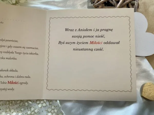 Anioł Stróż na huśtawce - malunek na drewnie - obrazek 15