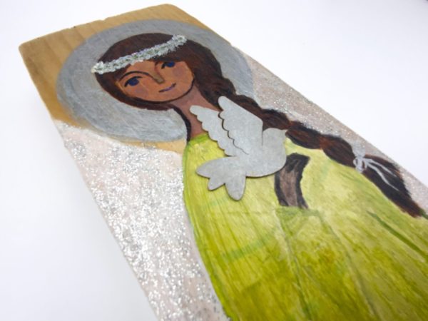 Lupanowe rękodzieło Aniołek  – pamiątka Chrztu Świętego dla dziewczynki 10