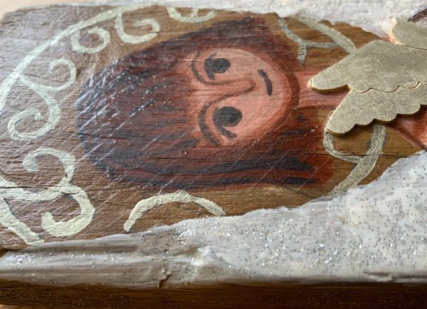 Lupanowe rękodzieło Aniołek malowany na drewnie – pamiątka Chrztu Świętego 8